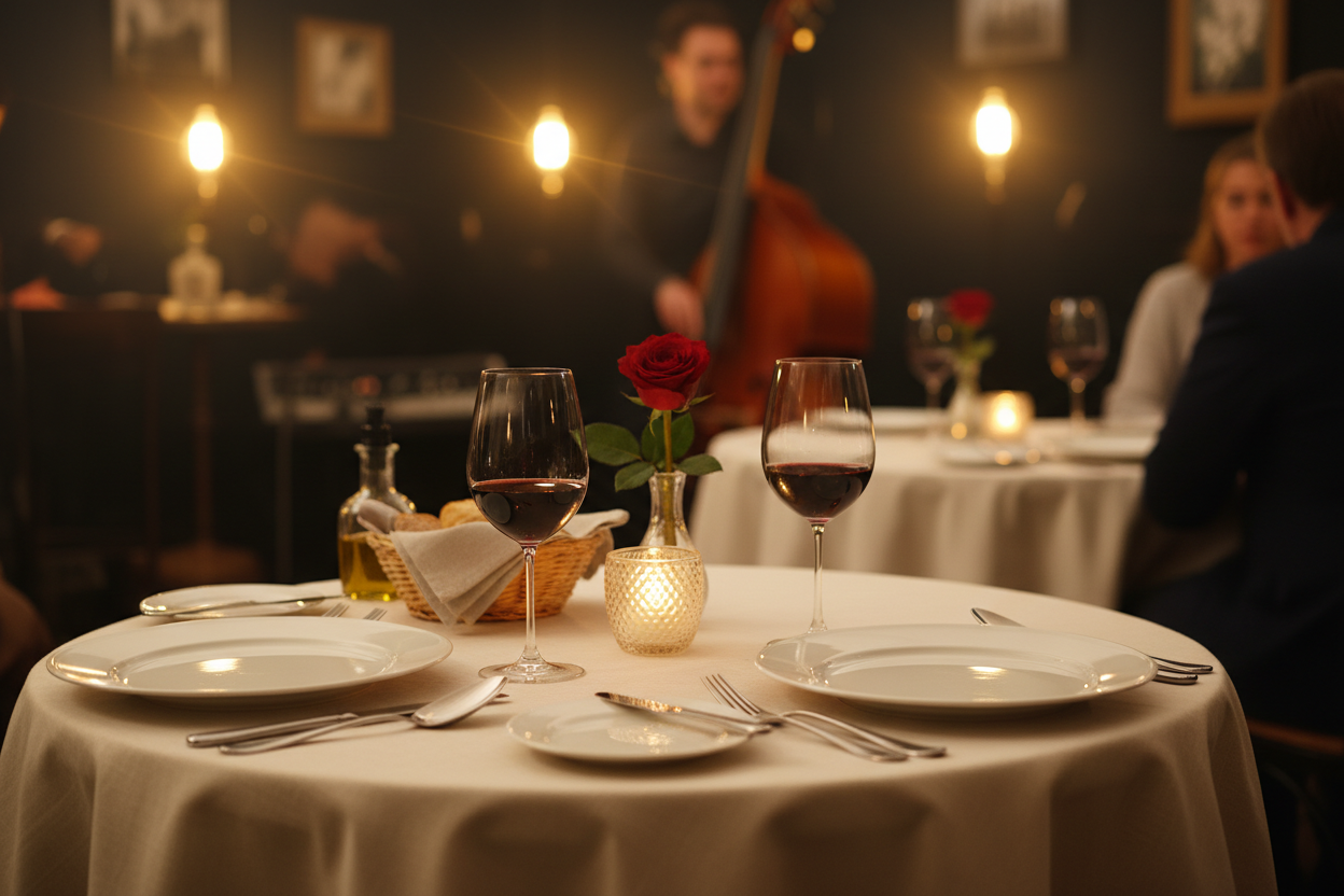 it is a jazz event and can you crop it closer to the table with less of the room showing